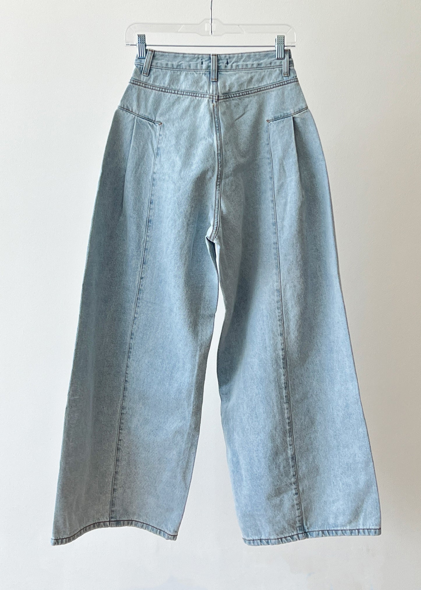 Blue High Waisted Wide Jeans