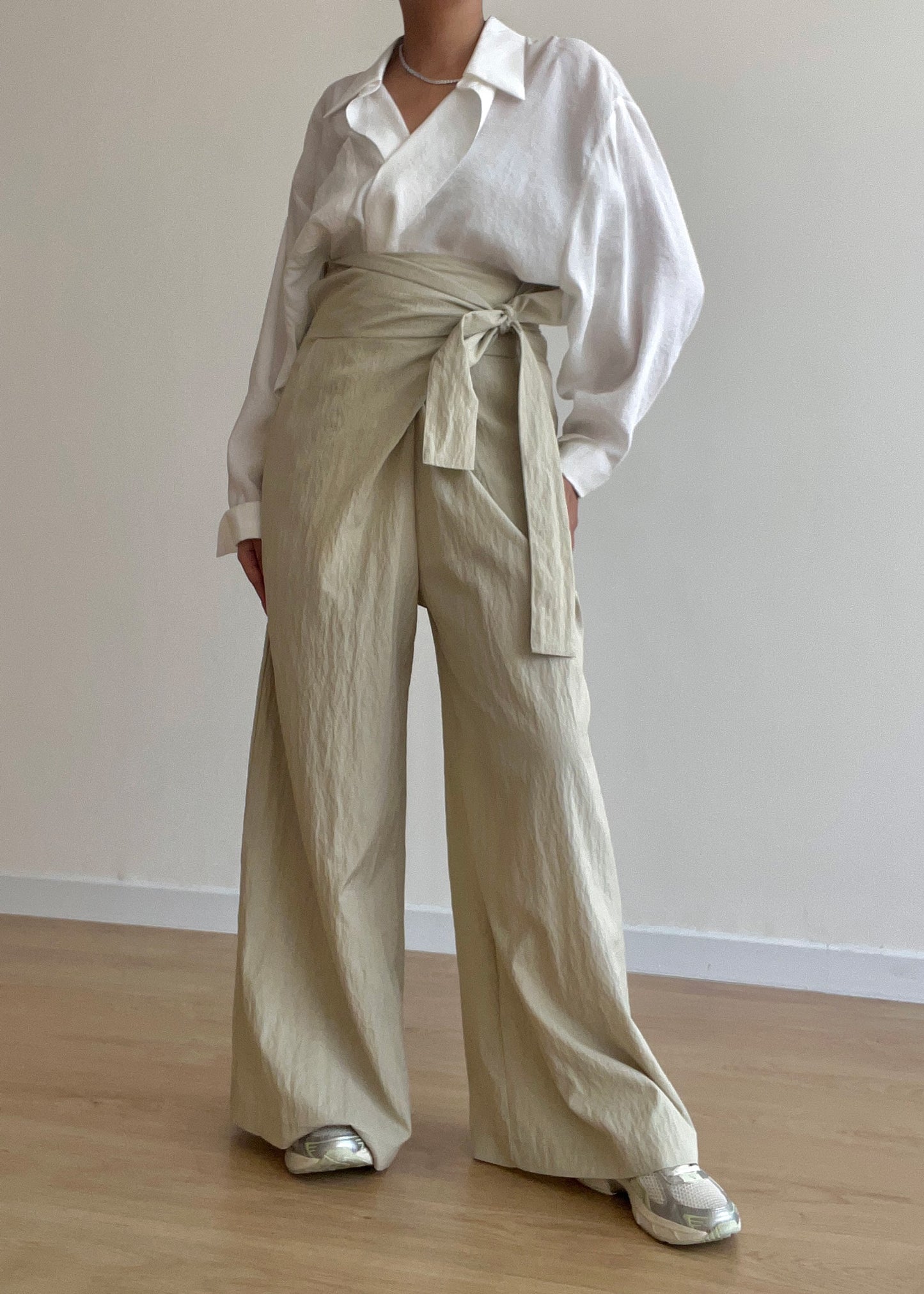 Khaki Wrap Pants