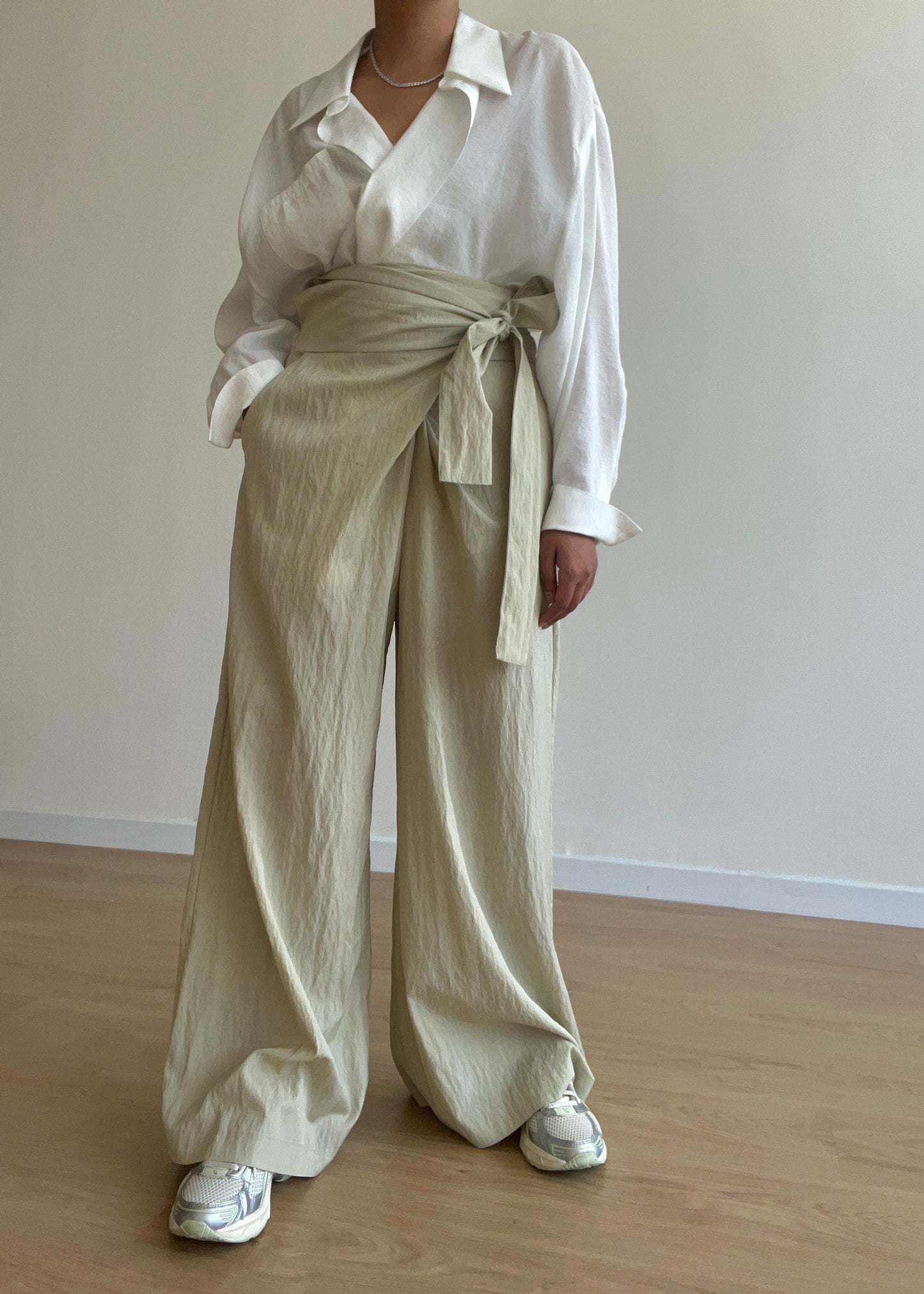 Khaki Wrap Pants