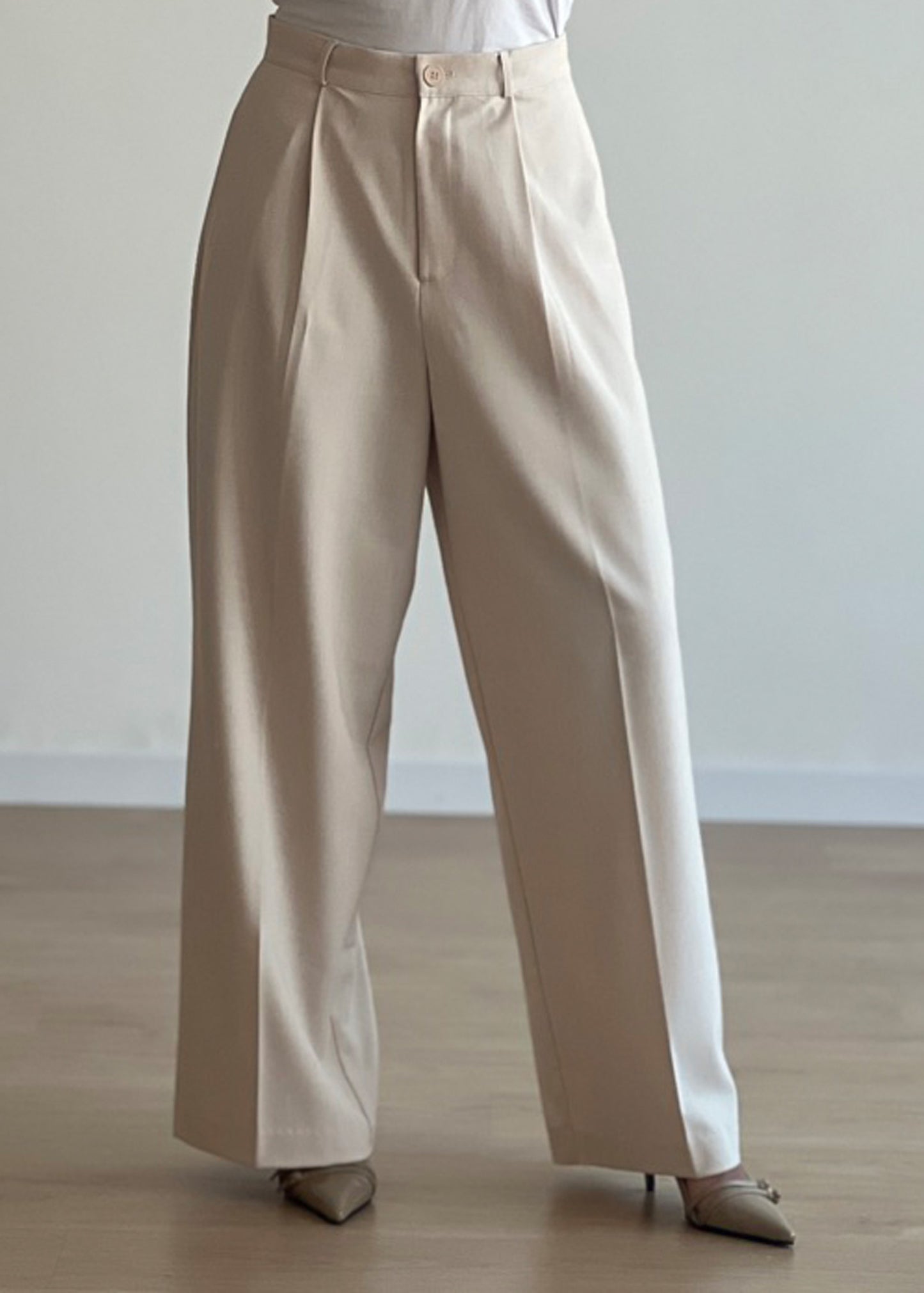 Beige High Waisted Pants