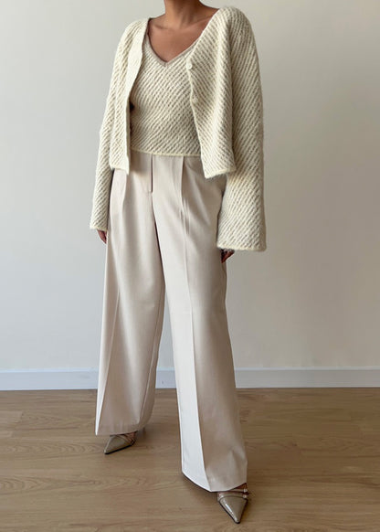 Beige High Waisted Pants