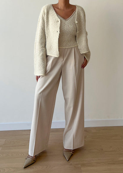 Beige High Waisted Pants