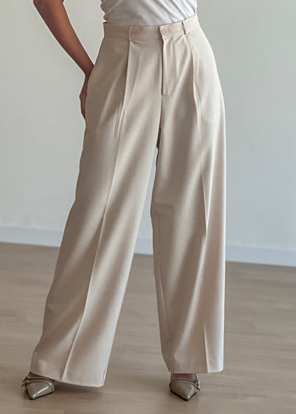 Beige High Waisted Pants