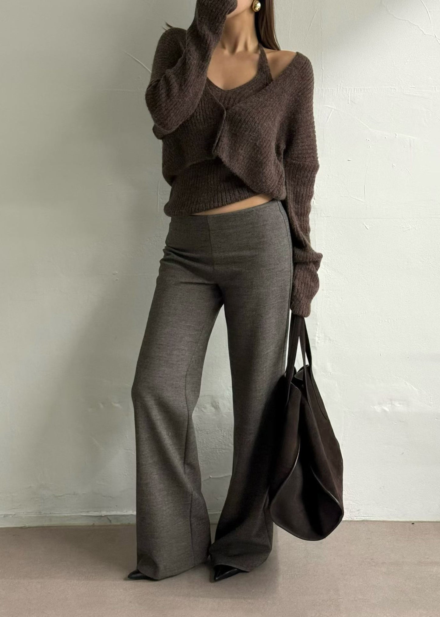 Gia Knit Set - Brown
