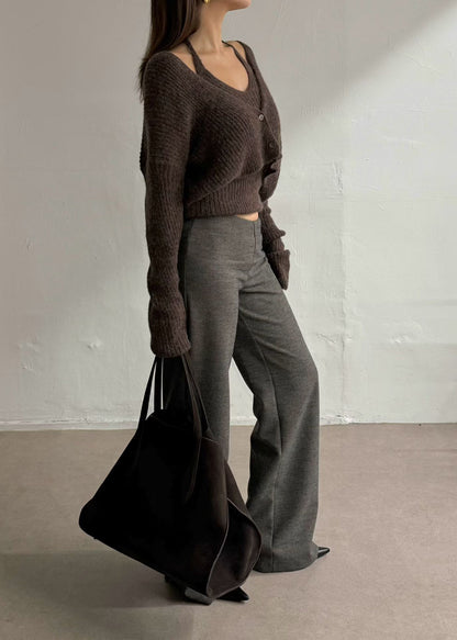 Gia Knit Set - Brown