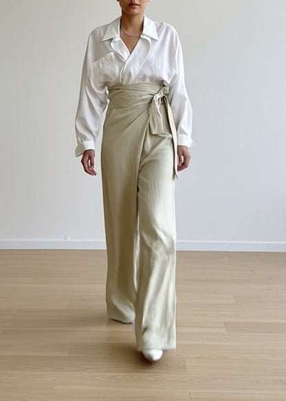 Khaki Wrap Pants