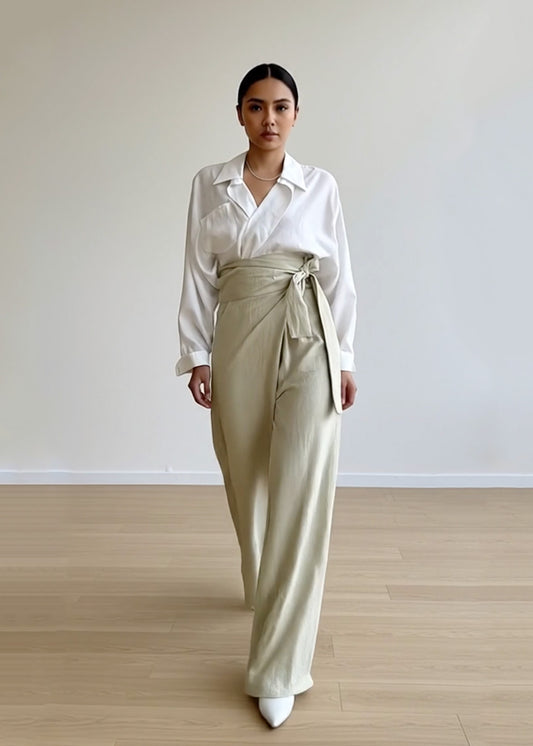 Khaki Wrap Pants